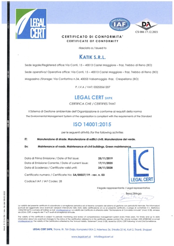 Certificazioni