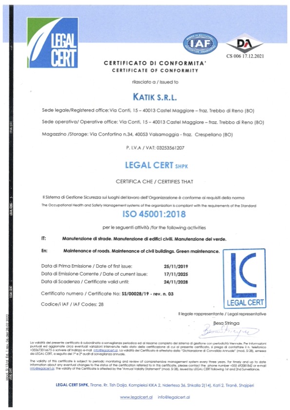 Certificazioni
