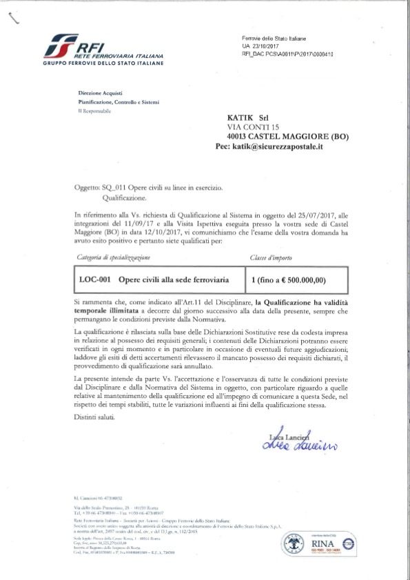 Certificazioni