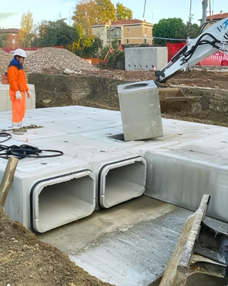 Realizzazione fognature e vasche di laminazione a Bologna