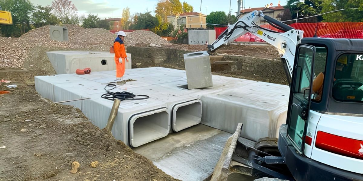 Realizzazione fognature e vasche di laminazione a Bologna
