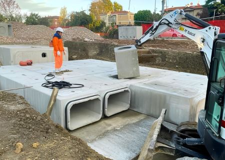Realizzazione fognature e vasche di laminazione a Bologna